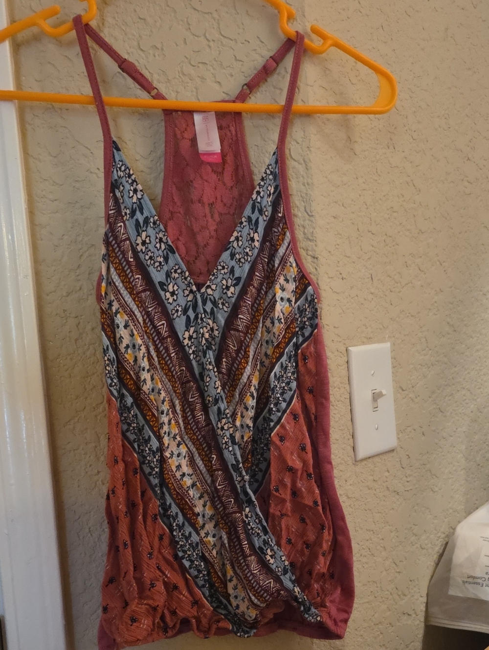 No Boundaries Multicolor Floral Strappy Tank Top